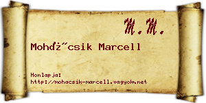 Mohácsik Marcell névjegykártya