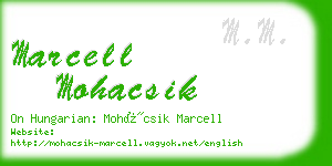 marcell mohacsik business card